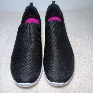 SKECHERS GO WALK 5 Performance Women's Size 12 Black Slip On Shoes 15600NA